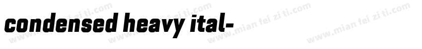 condensed heavy ital字体转换